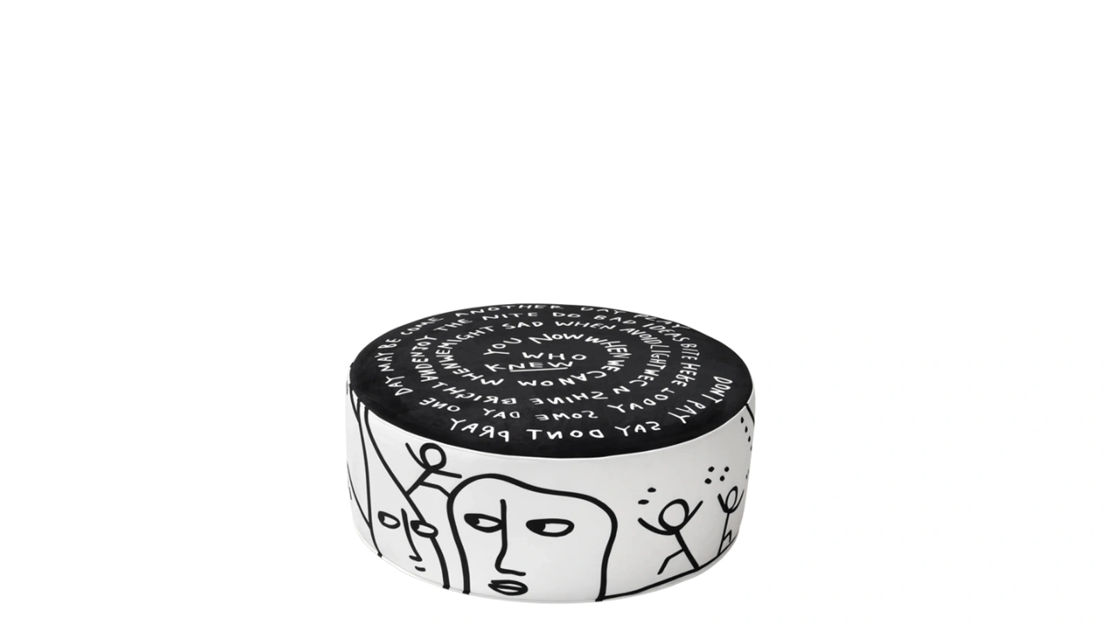 Pouf Eclipse Etching di Qeeboo