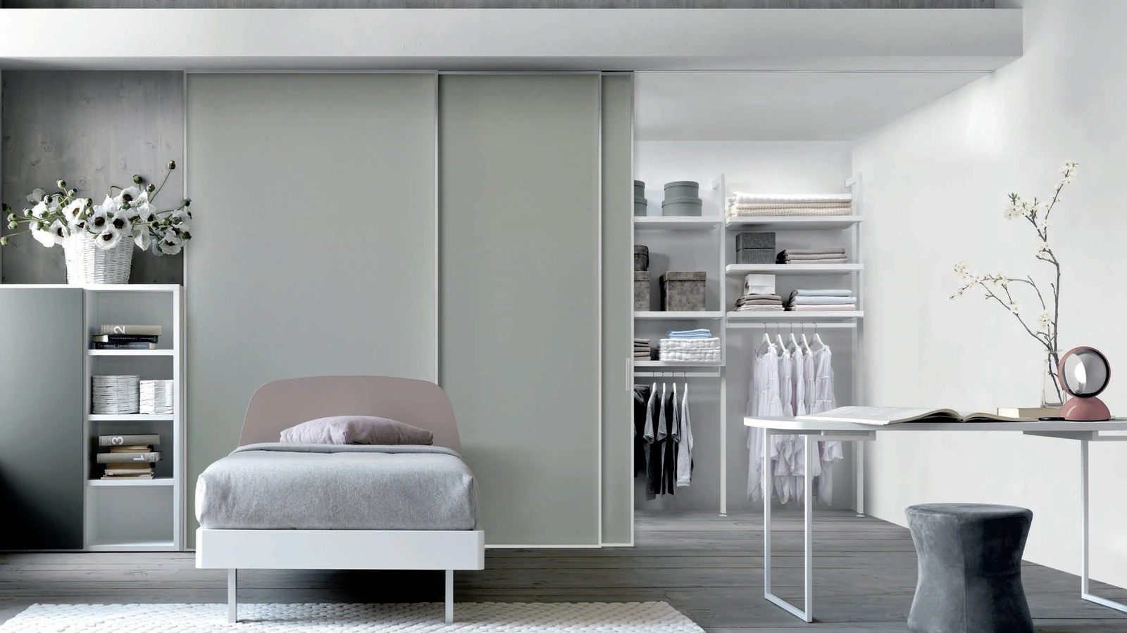 Cabina Armadio in nobilitato bianco Simply comp 316 di Doal