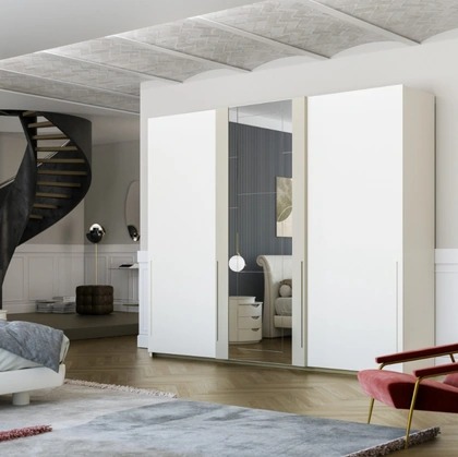 Armadio Jolly Più specchio Mouve di Fazzini