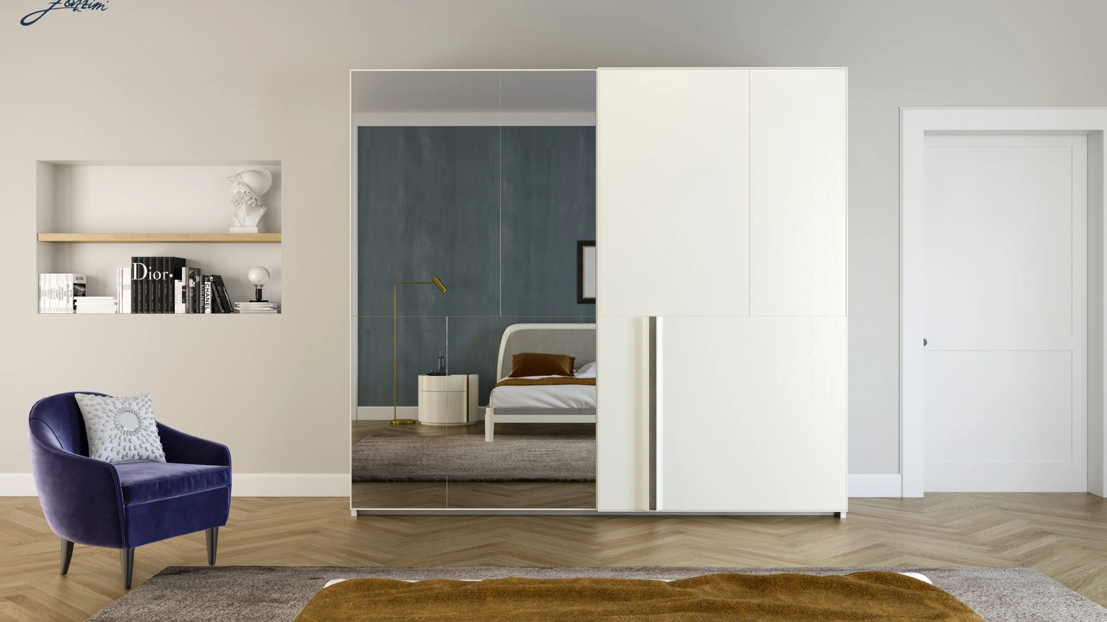 Armadio con ante scorrevoli Jacqueline di Fazzini