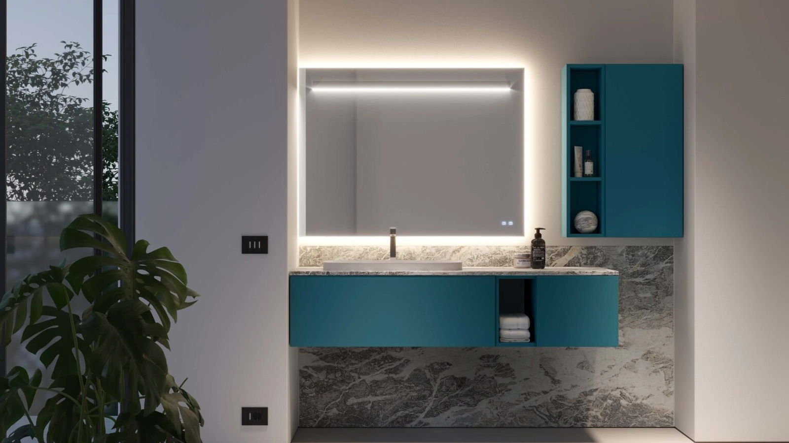 Mobile da Bagno sospeso Dogma 04 di Ideagroup