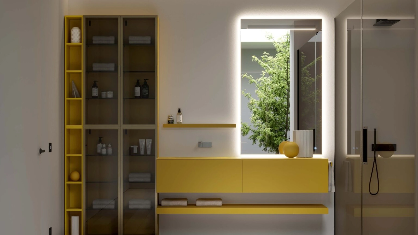 Mobile da Bagno sospeso Dogma 07 di Ideagroup