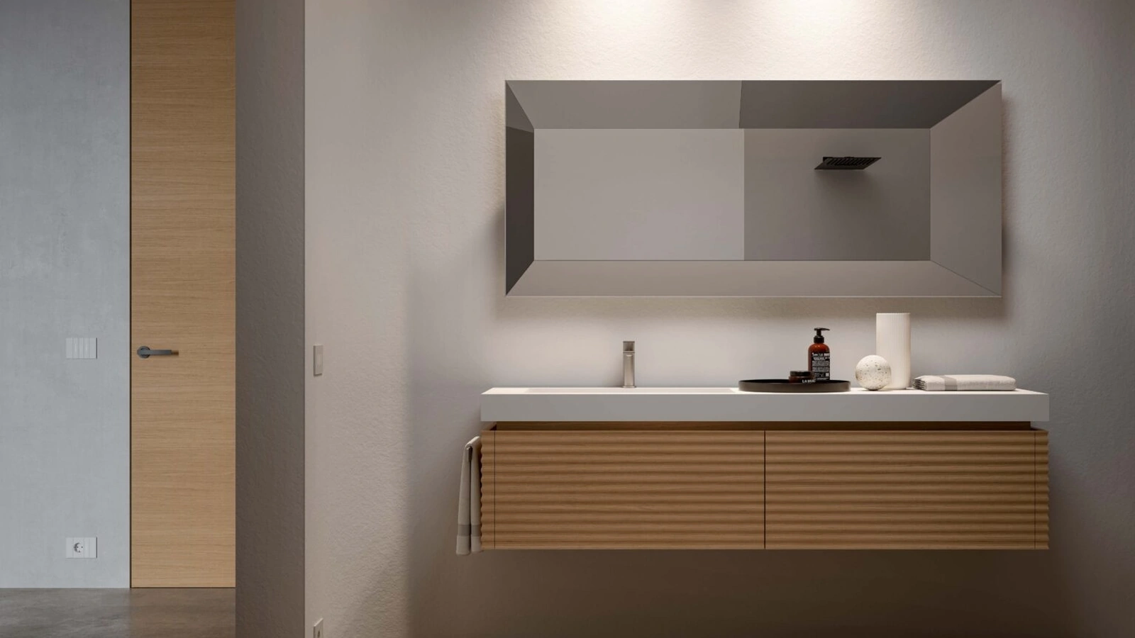 Mobile da Bagno sospeso in rovere Dolcevita 12 di Ideagroup