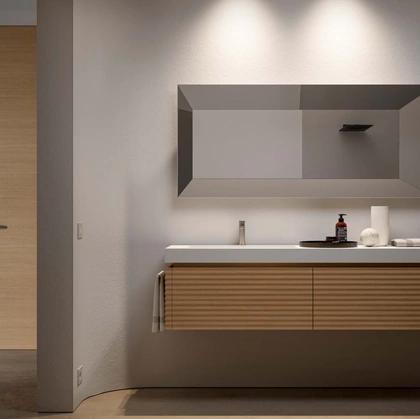 Mobile da Bagno sospeso in rovere Dolcevita 12 di Ideagroup