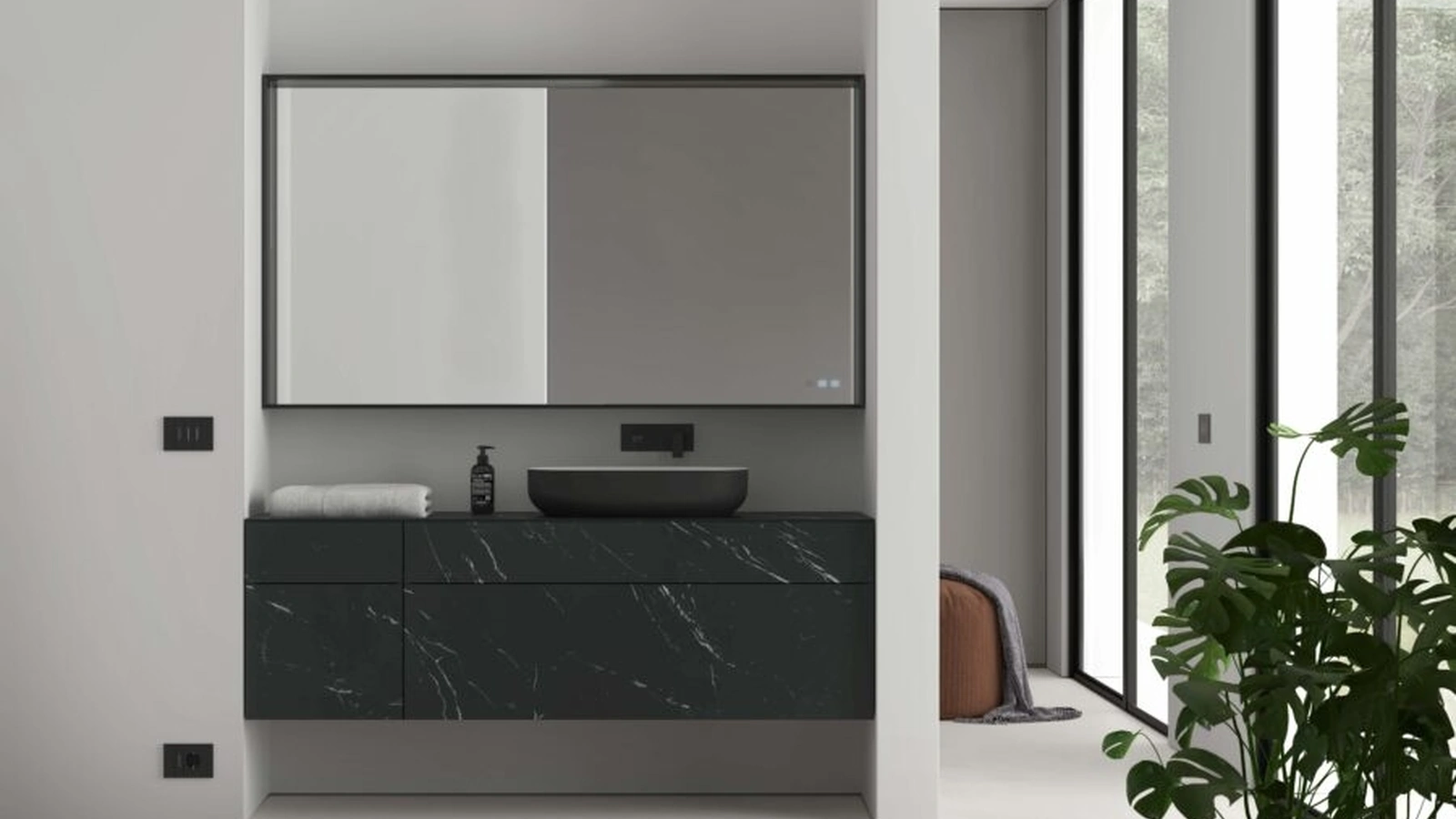 Mobile da Bagno sospeso in gres Dogma 02 di Ideagroup