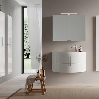 Mobile da Bagno Moon 03 finitura lucida di Ideagroup