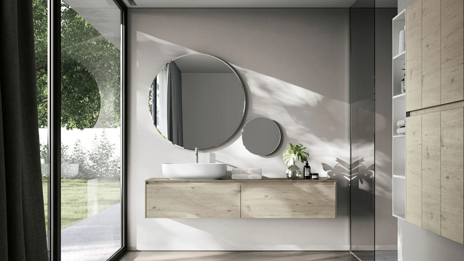 Mobile da Bagno sospeso in HPL Nyù 06 di Ideagroup