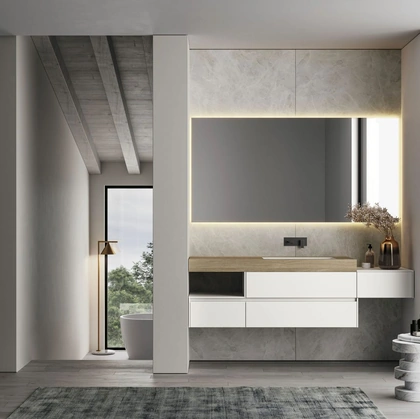 Mobile da Bagno sospeso in HPL Nyù 09 di Ideagroup