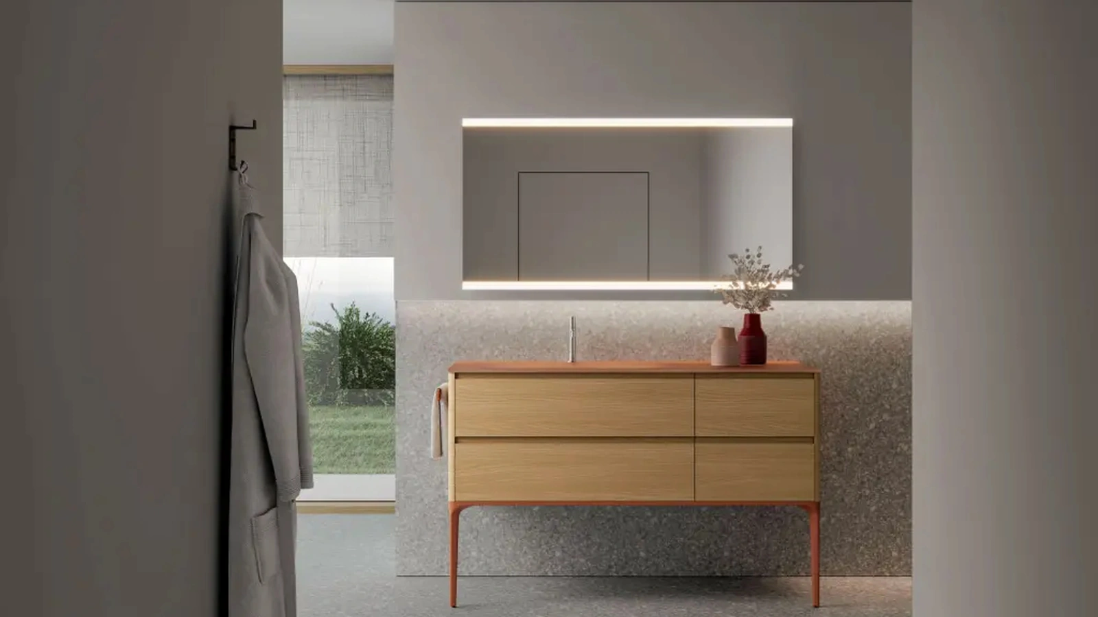 Mobile da Bagno Seventy|Form 12 in frassino naturale di Ideagroup