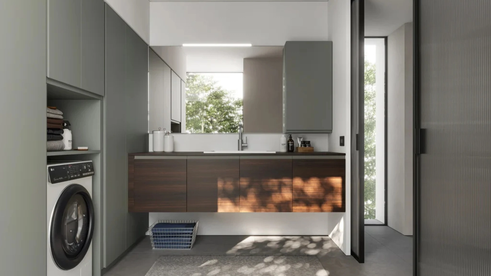 Mobile per lavanderia sospeso Spazio Time 02 di Ideagroup