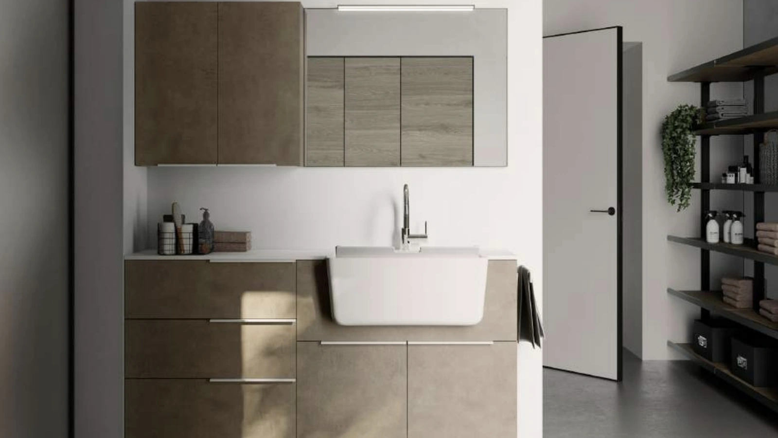 Mobile da Lavanderia Spazio Time 08 di Ideagroup