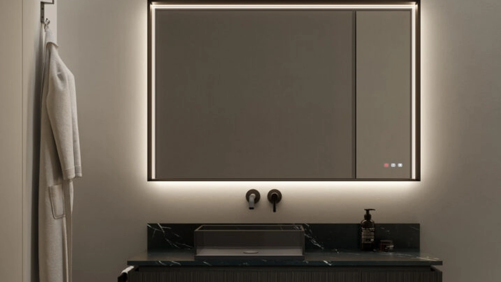 Mobile da Bagno sospeso ViaCondotti 07 in rovere moro di Ideagroup