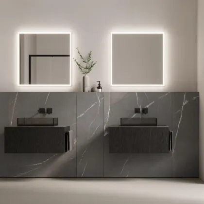 Mobile da Bagno in rovere moro Wall Home 1|B2 di Ideagroup