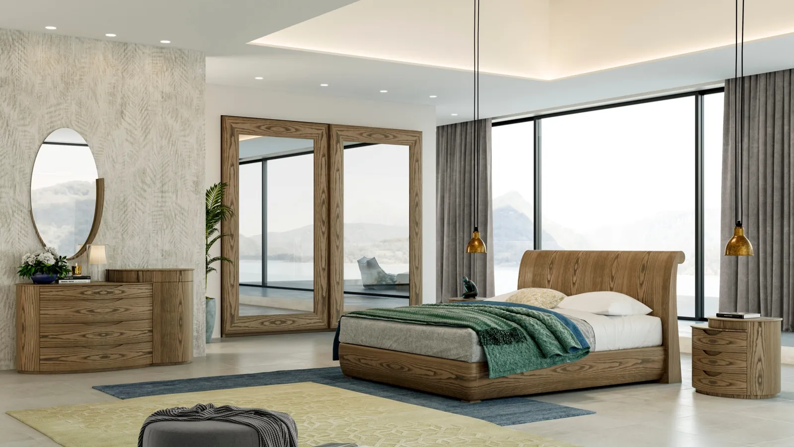 Gruppo Notte Marilyn in legno di Fazzini