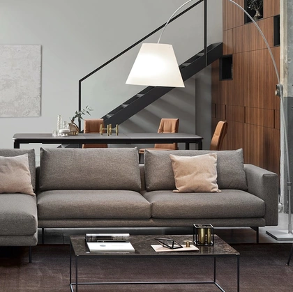 Divano con penisola Rod di Calligaris