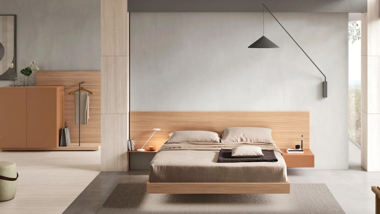 Letto con testiera Bumpy di Maronese