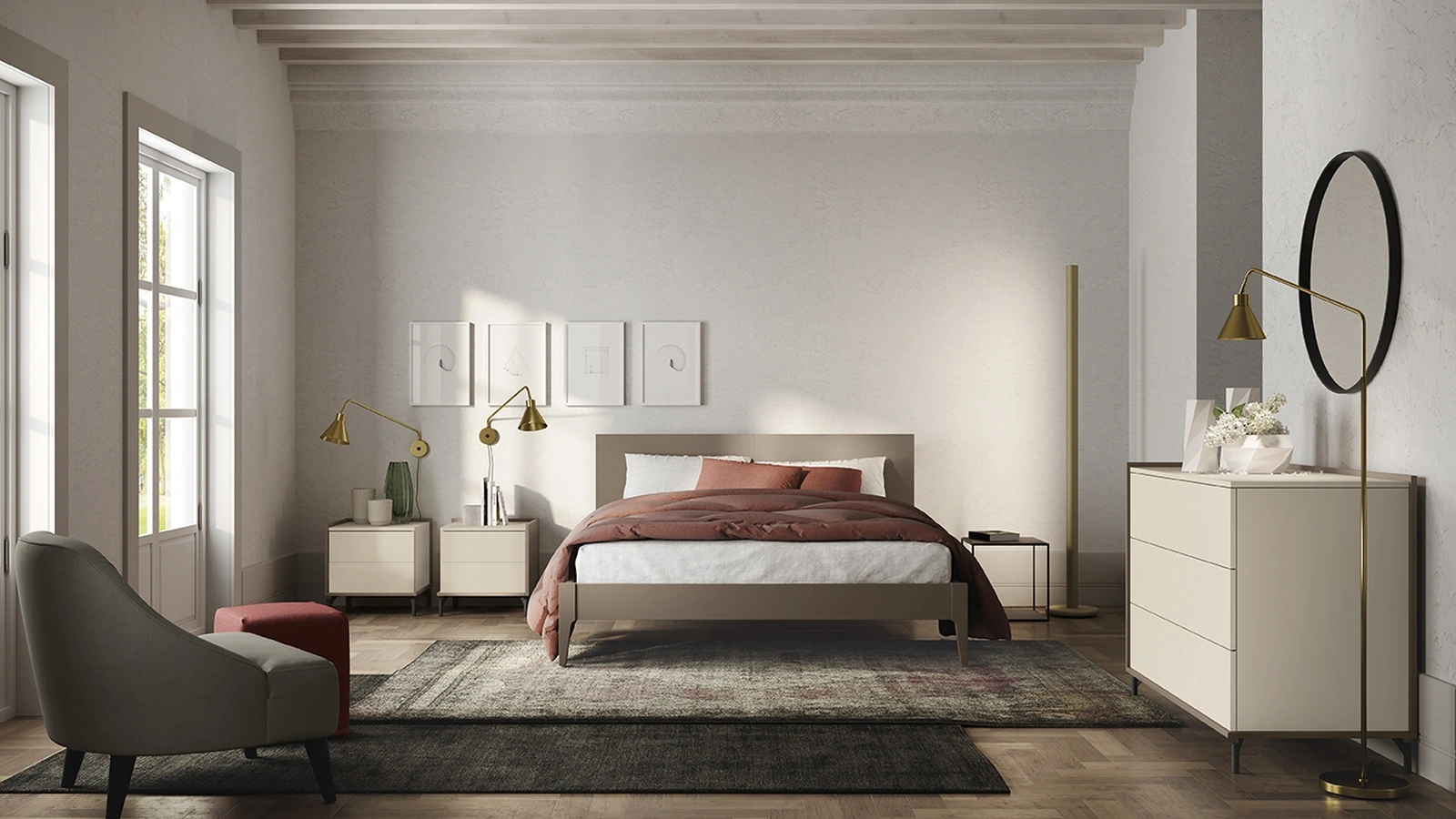 Letto matrimoniale Mushy di Colombini Casa