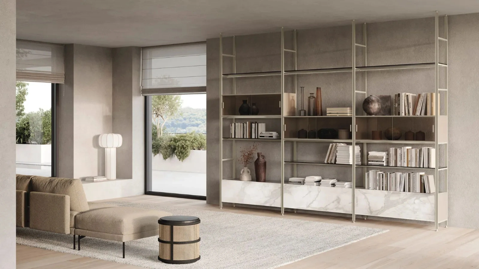 Libreria Mida a soffitto di Doal