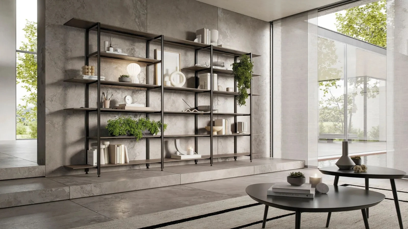 Libreria Mida a muro di Doal