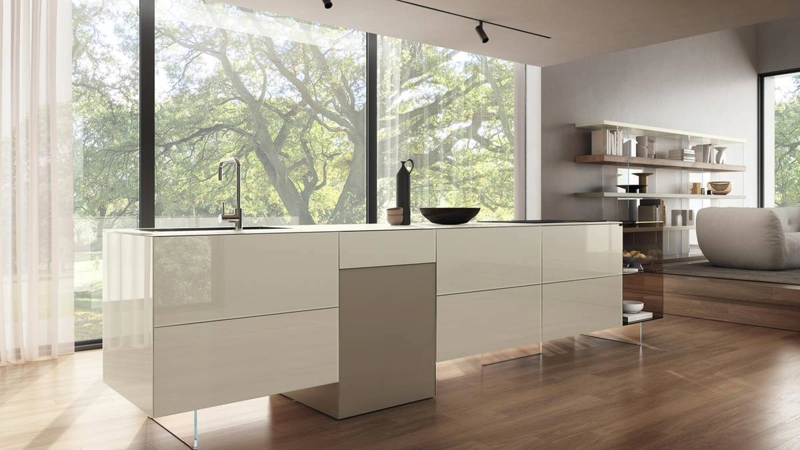 Cucina Design con isola 36e8 Project 2817 di Lago