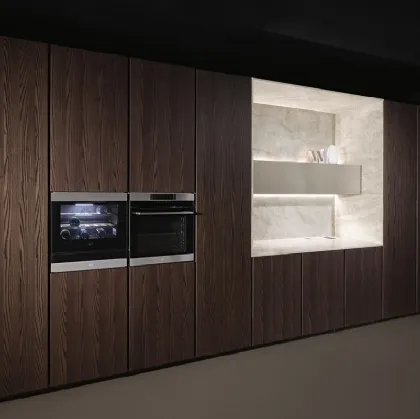 Cucina Design lineare in legno Altea 02 di Maistri