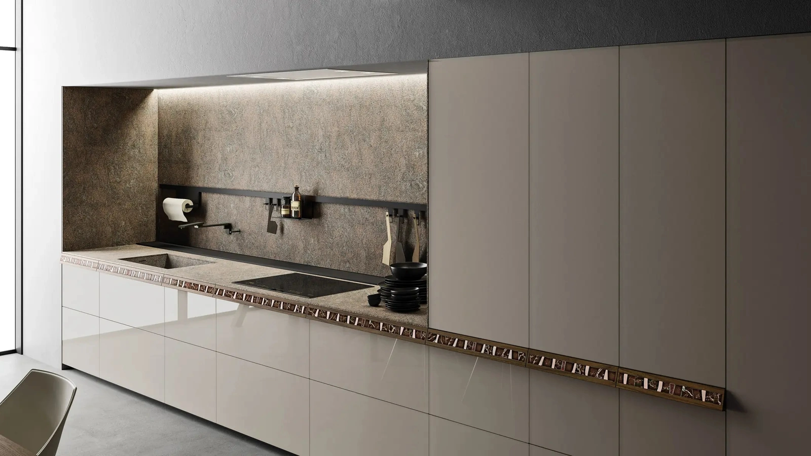 Cucina Design Genius Loci Vitrum Kashmir di Valcucine