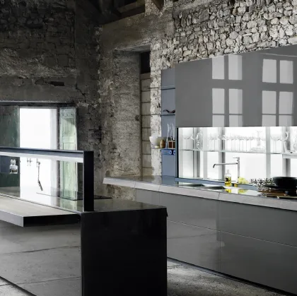 Cucina Design Genius Loci Vitrum Lucido Terra di Valcucine