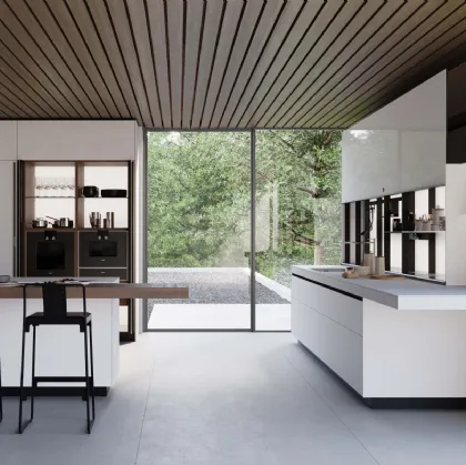 Cucina Design Genius Loci Vitrum Opaco Bianco Nuvola di Valcucine