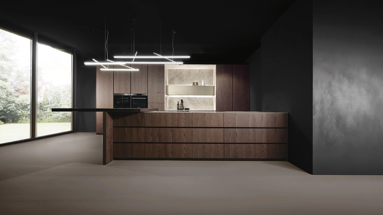 Cucina Design con penisola Giza + Altea di Maistri