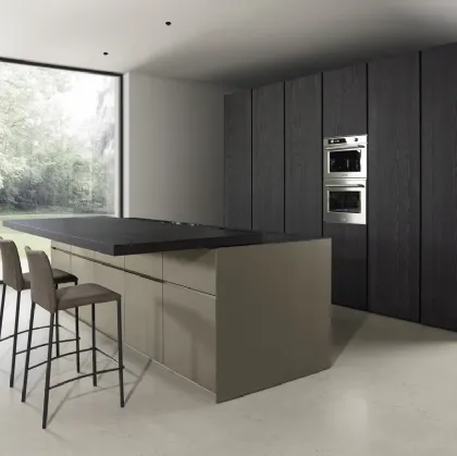 Cucina Design Giza in legno con isola di Maistri
