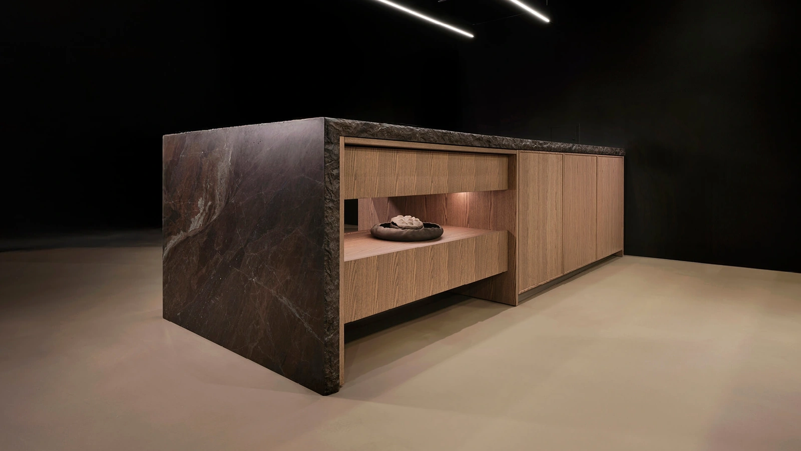 Cucina Design con penisola K table + Arena + Rim di Maistri
