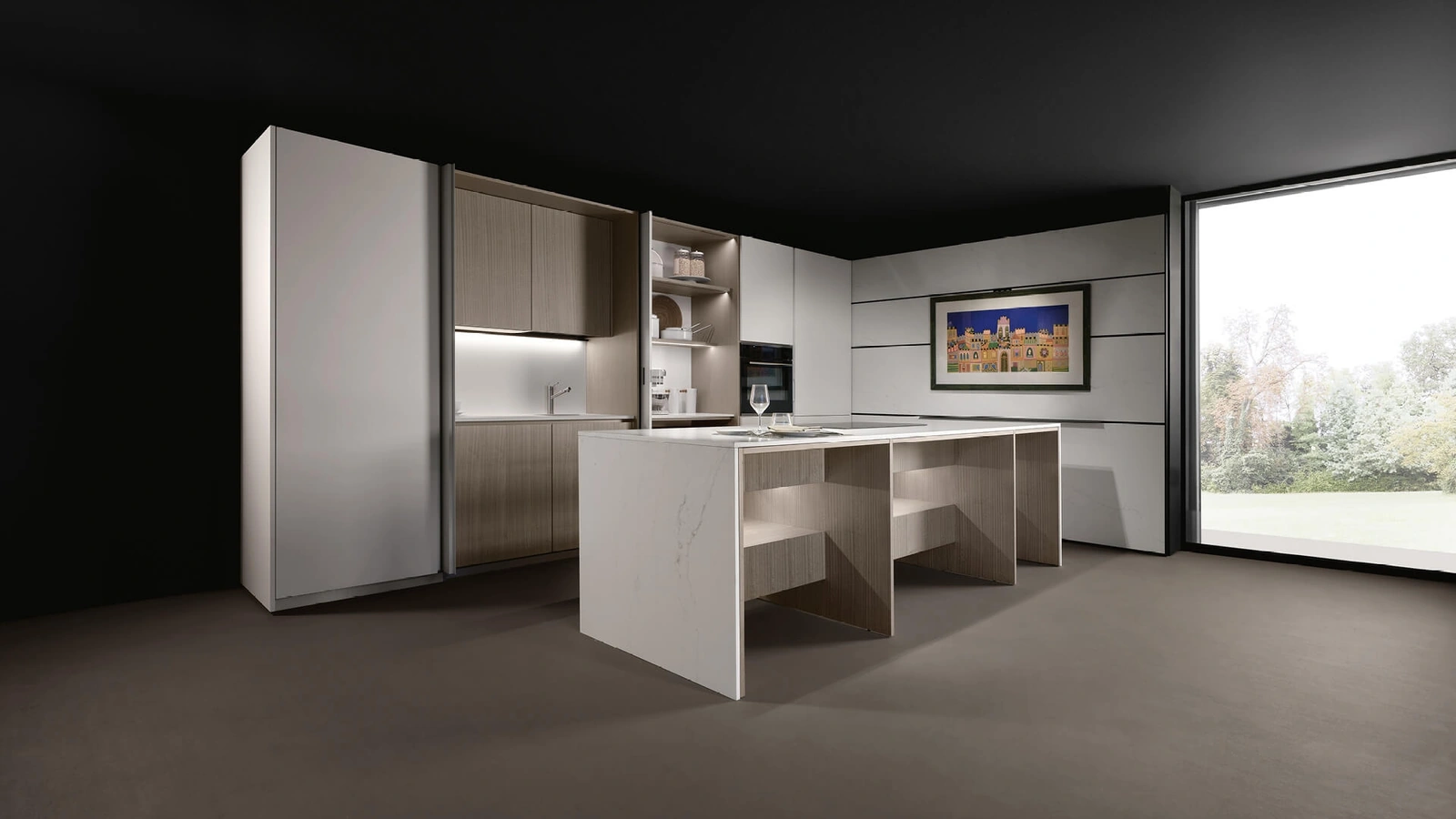 Cucina Design con isola K table + Viva di Maistri