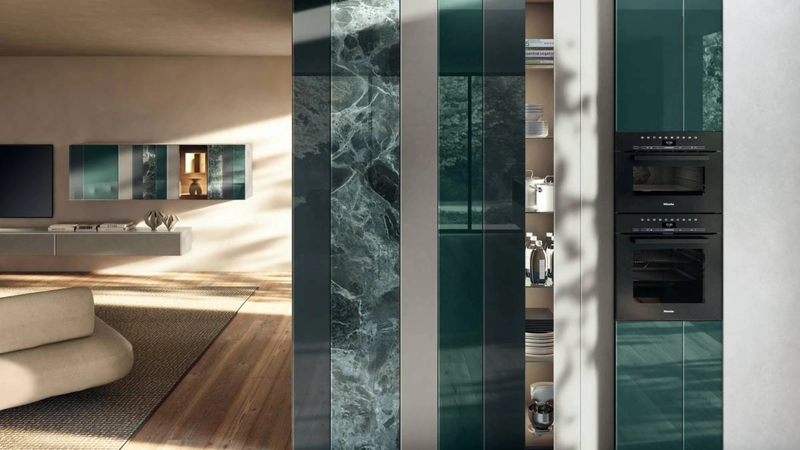 Cucina Design ad angolo NOW Project 2831 di Lago