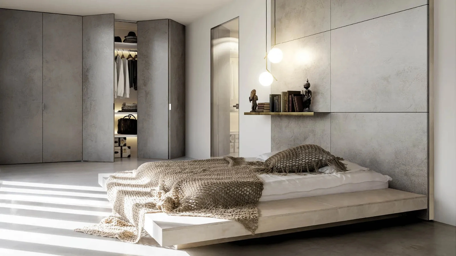 Porta per interni battente in vetro con telaio in alluminio Gaia Filo muro di Doal