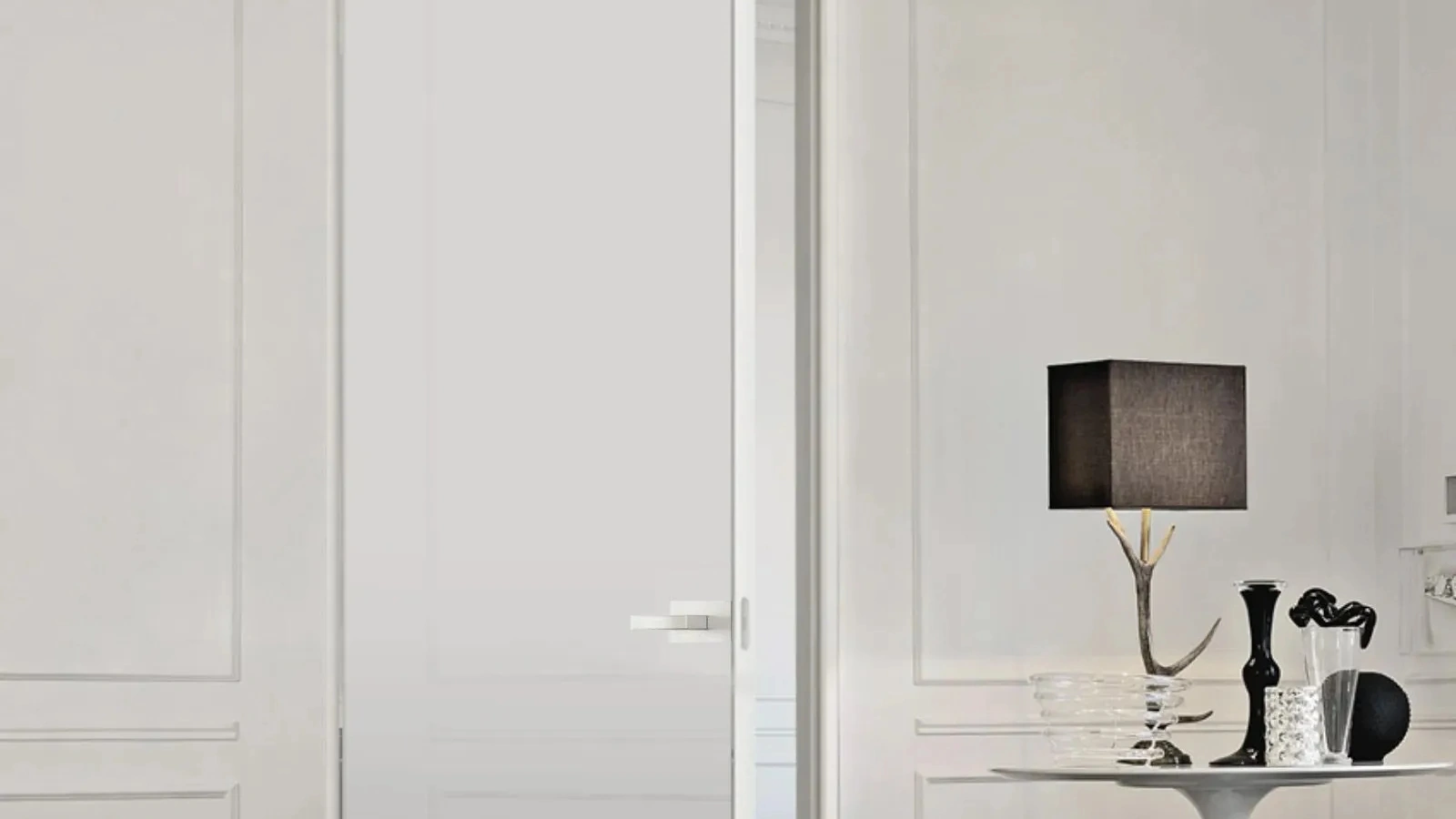 Porta per interni in vetro con telaio in alluminio Just Battente con Stipite di Doal